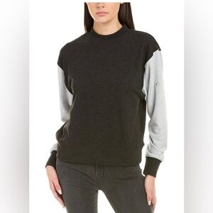 Calme By Johnny Was Women’s NEW Mock‎ Neck Cozy Sweatshirt Black/Gray Size Large